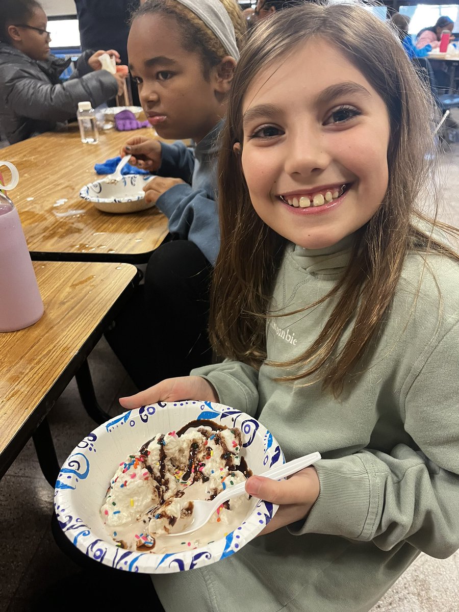 beccanson's tweet image. Today we read by the virtual fireplace and made ice cream. 🍨