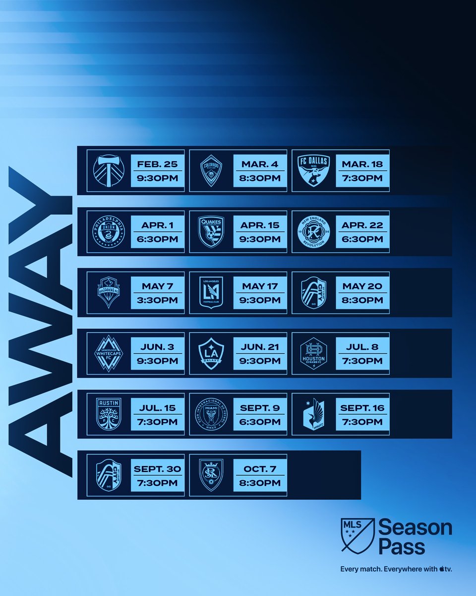 SportingKC's tweet photo. We got the dates. Got the times. Just need y'all.
Sporting Kansas City's 2023 MLS schedule 📅 https://t.co/bz82nZNNlc
Watch every match on @AppleTV MLS Season Pass. No blackouts. No restrictions. https://t.co/DTF5a5xVmJ