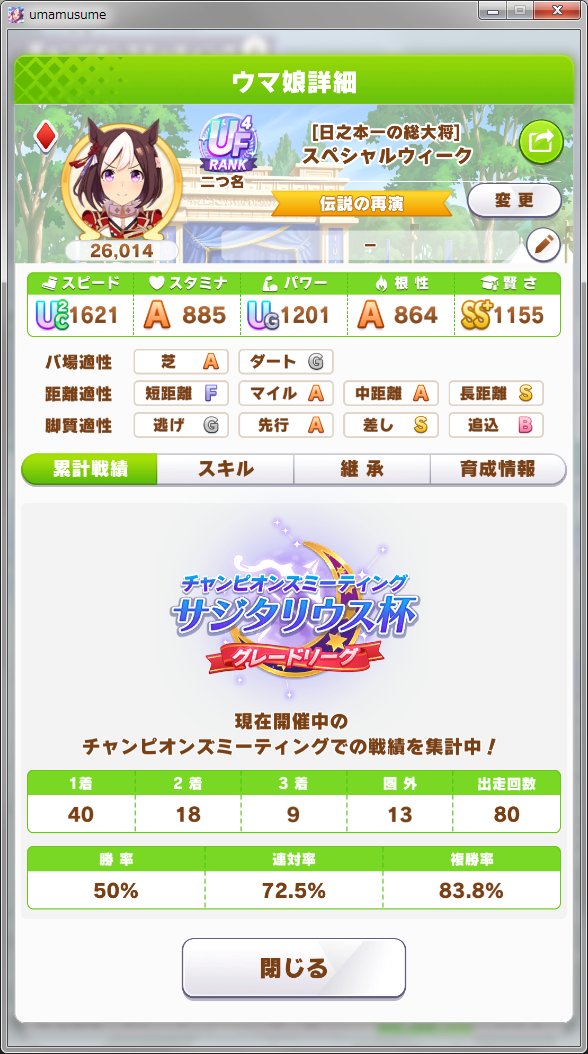 jan_firith's tweet photo. 決勝を抜いた全体勝率は丁度90％でした。 https://t.co/ThUuvBfJta