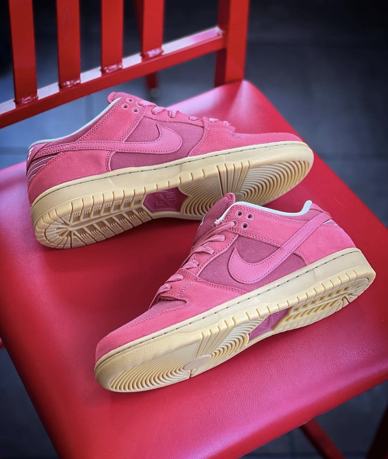 Nice Kicks on X Gum sole Adobe Nike SB Dunk Lows https t AJkrjxpyoH X