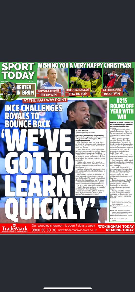 EversleySunday's tweet photo. 🎙️ Forget what Incey’s got to say, Eversley &amp; California Sunday have made the back page! 📸

We are massive. 🐗 https://t.co/tmQAWan7i9