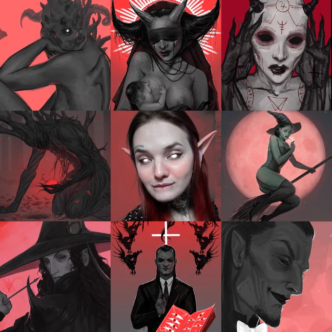 All my favorite recent works + my face uwU#artvsartist2022 