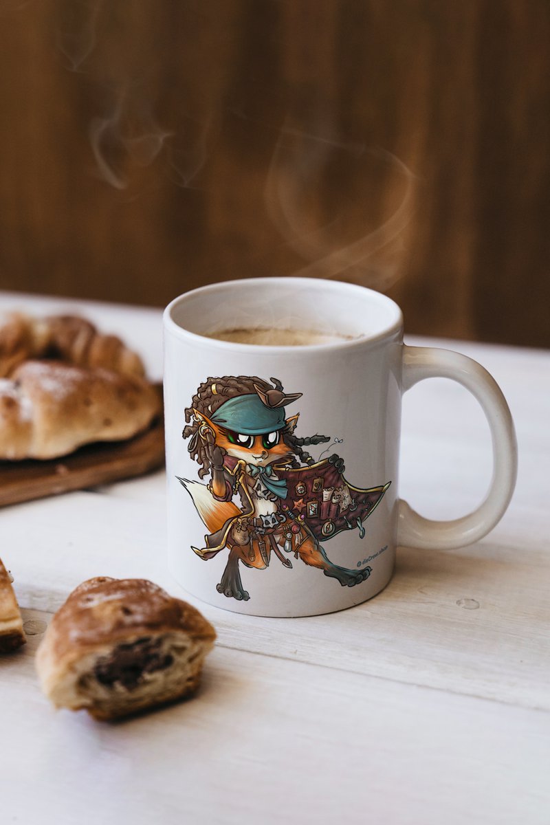 gammarART's tweet photo. Everything gets better with a coffee 🦊🏴‍☠️

#pirates #characterdesign #CoffeeTime https://t.co/LoXLwP8eOL