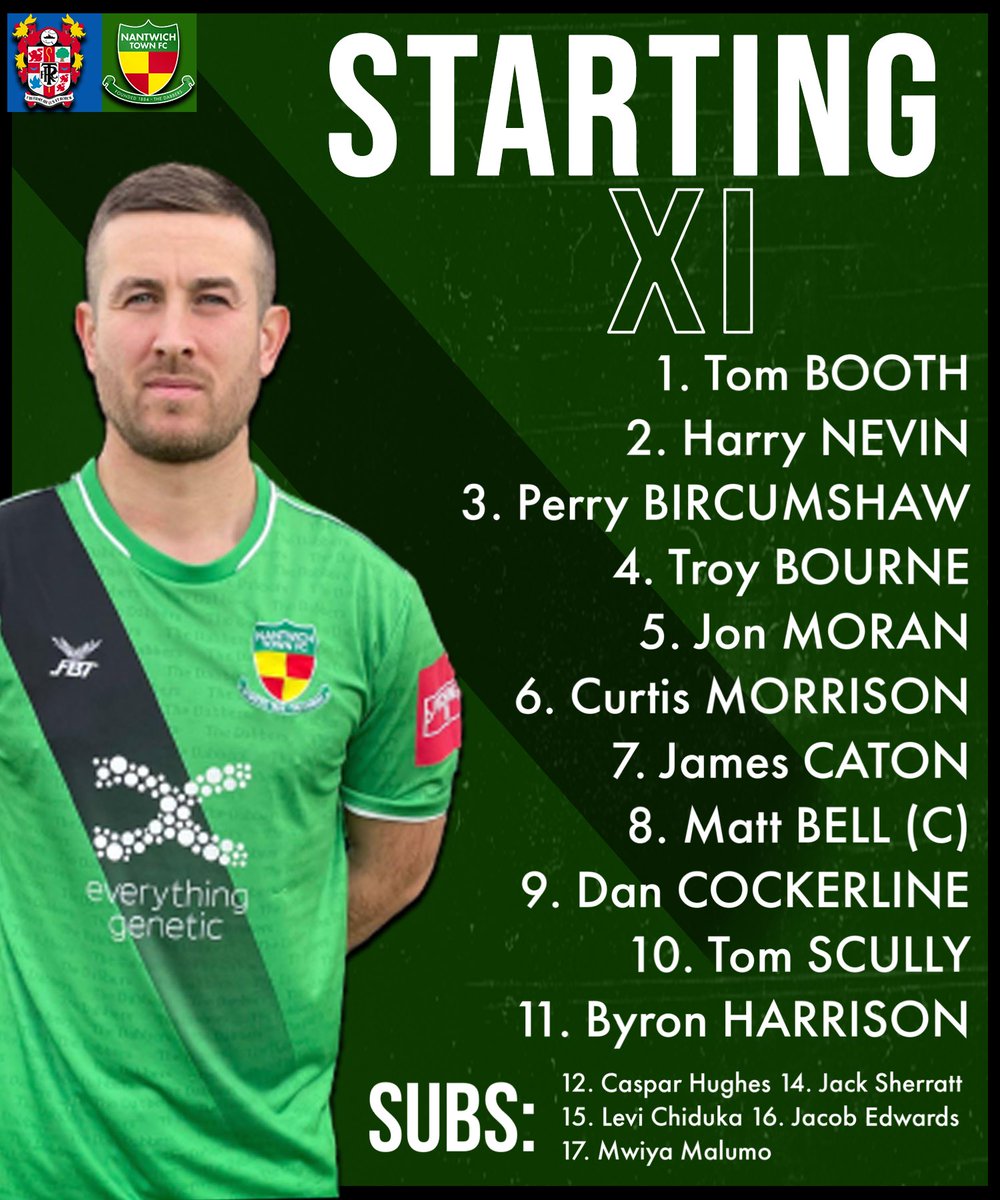 👥 | 𝗧𝗘𝗔𝗠 𝗡𝗘𝗪𝗦 Here’s how The Dabbers line for tonight’s @CCFACountyCups fixture against Tranmere Rovers 👇 #UpTheDabbers💚
