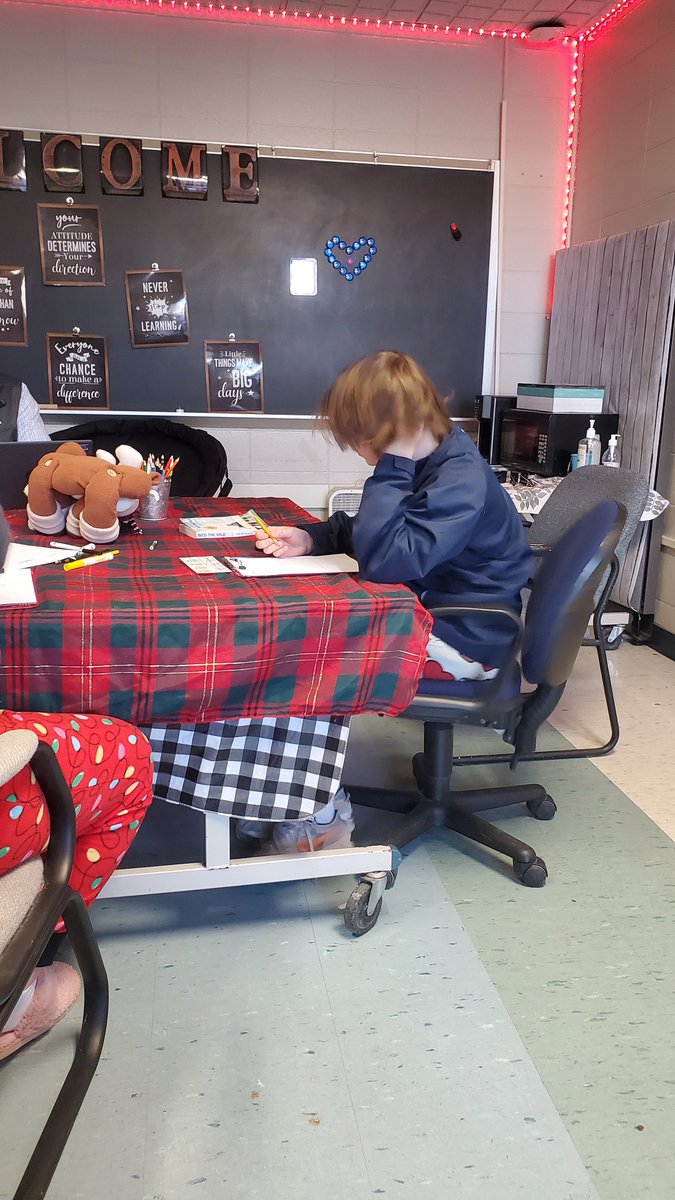 Math assessment in grade 8. Students had different staff members come in and assess their ability to explain how to solve variable equations and check to see if their answers were correct.