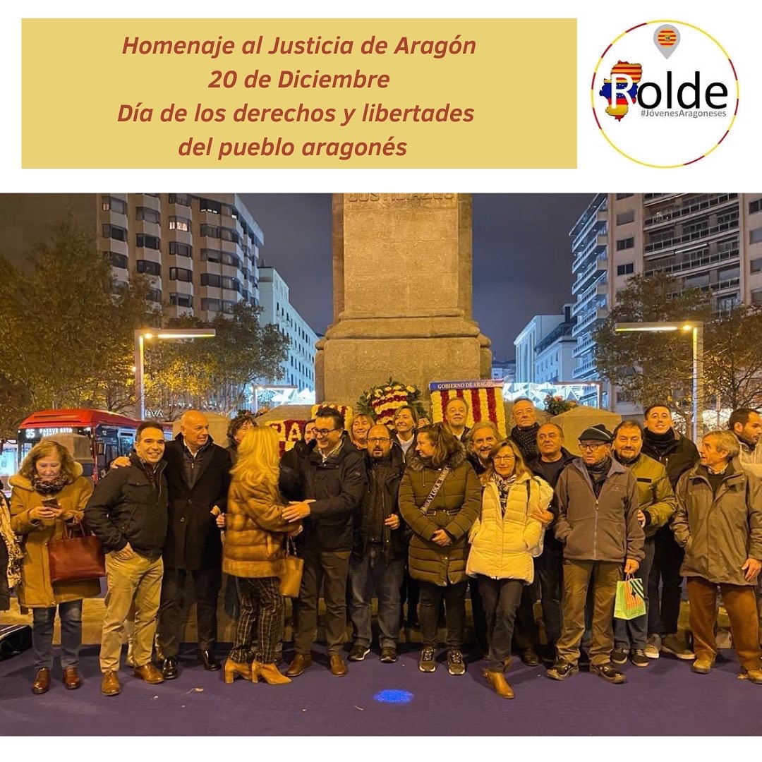 🟨🟥🟨 ROLDE-choben en el homenaje del justicia de Aragón.

👉🏻 Este defensor de los aragoneses dió su vida por defender los fueros, el derecho foral y, en suma, la libertad en estos tiempos.

#jóvenesaragoneses #aragonesismo #eljusticiadearagon #partidoaragonés