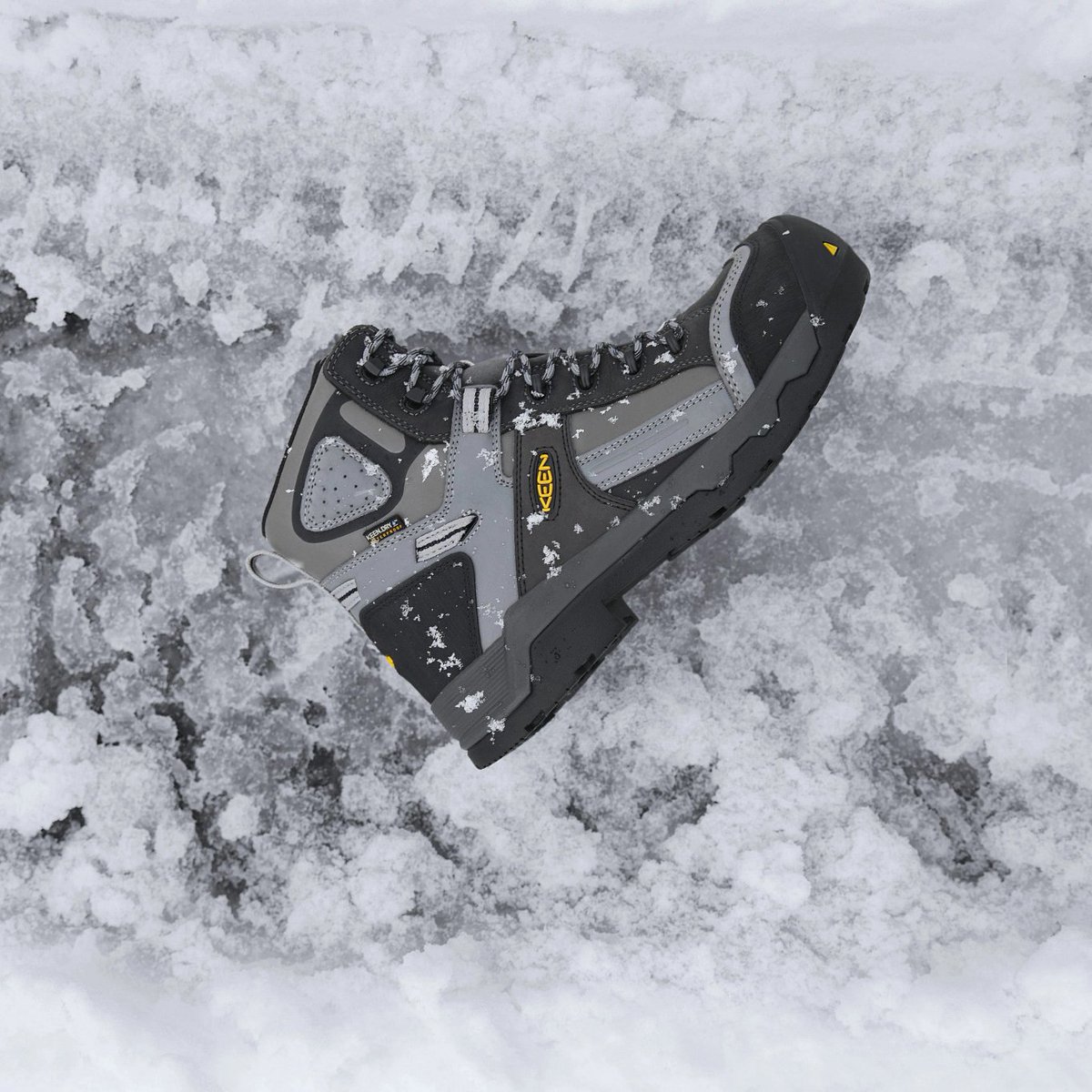 Snow day? S'no problem. 😏 #KEENUtility #workboots