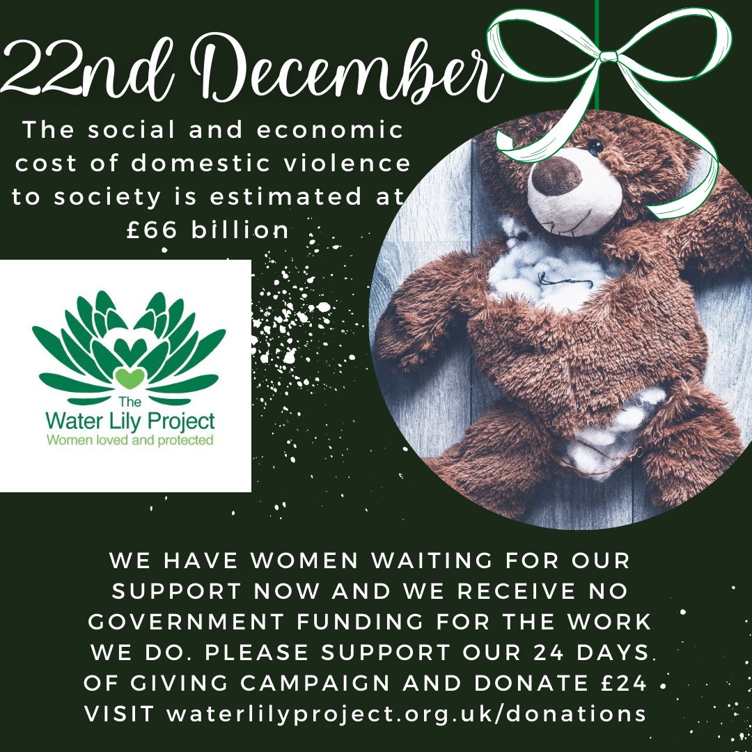 wlpchristchurch's tweet photo. Staggering social and economic costs to our society through the effects of domestic violence. Our waiting list of women who are victims of domestic abuse continues to grow. Please help us to help them find a safe space by donating £24 this month to our charity. #24daysofgiving https://t.co/nheVqdrzOD