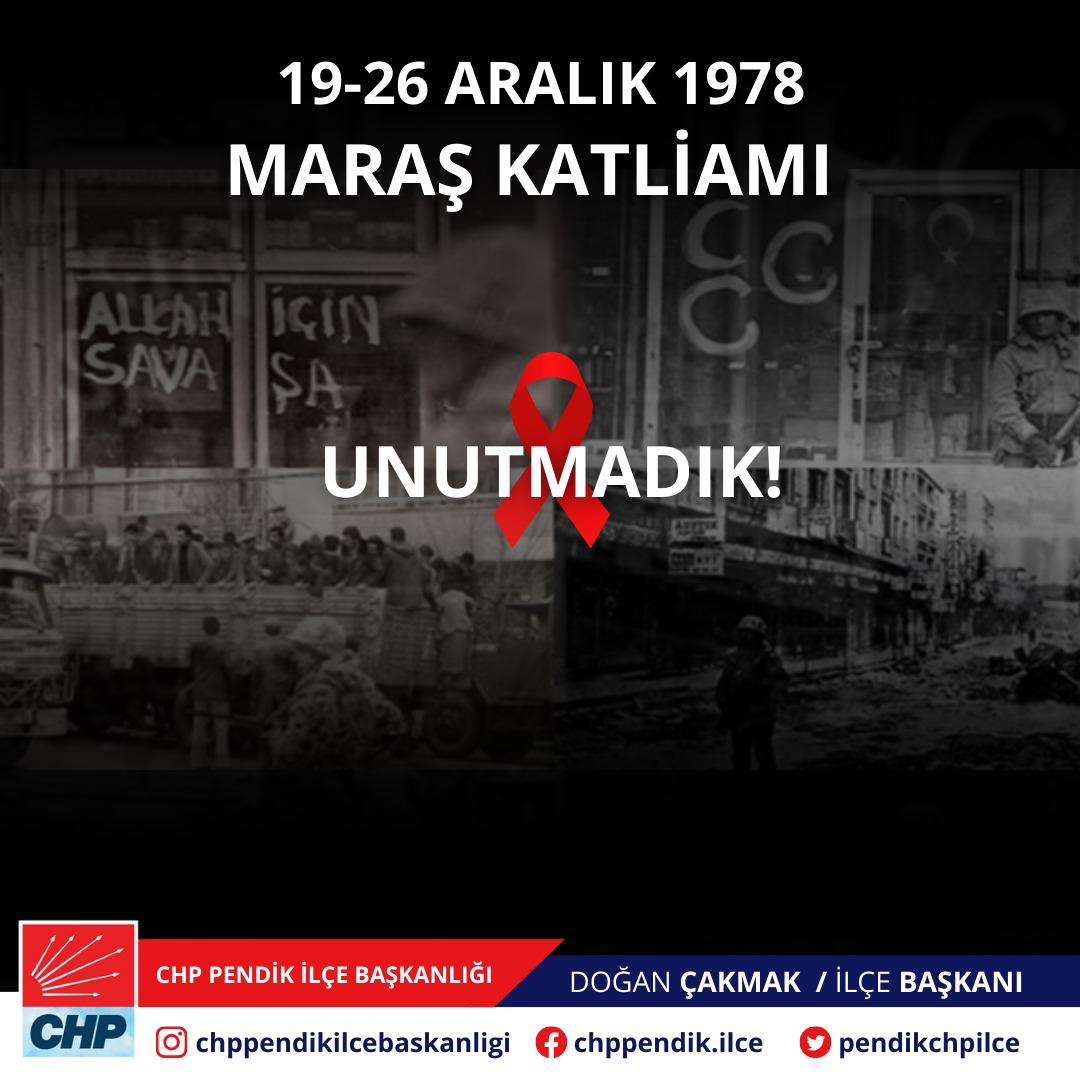 YayalarCHP's tweet photo. Kanlı Maraş Katliamı’nın üzerinden 44 yıl geçti. 
Unutmadık 
Unutmayacağız 
Unutturmayacağız!

#MaraşıUnutma
#MaraşKatliamı https://t.co/Q861odDZRc