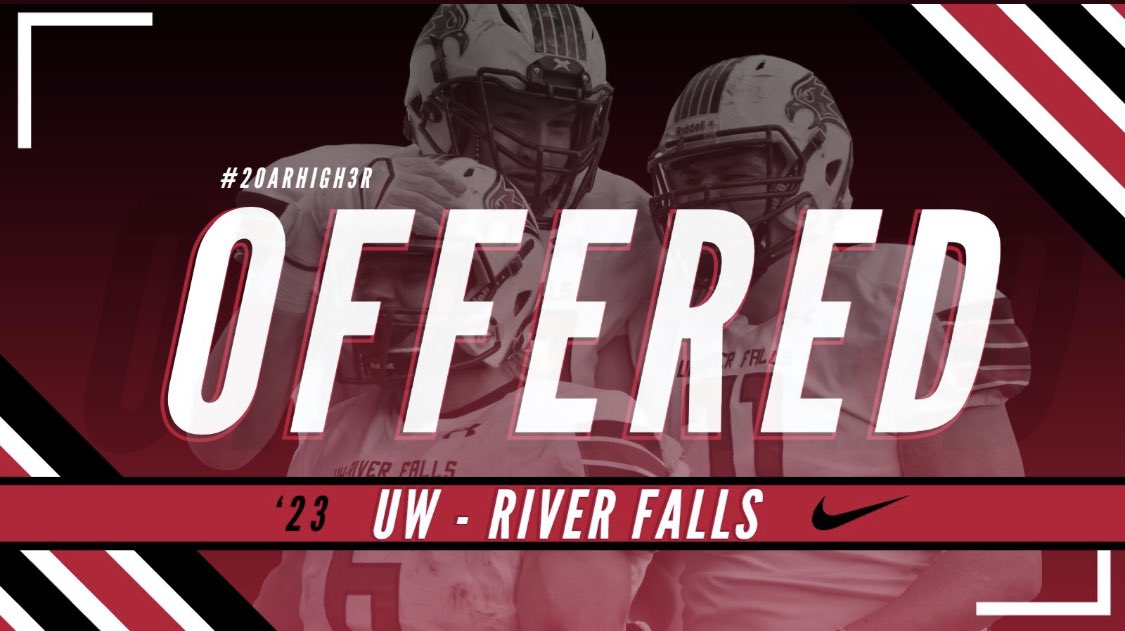 After a great visit and conversation with <a href="/CoachWalkerRF/">Matt Walker</a> I am blessed to receive an offer from <a href="/UWRFFootball/">Falcon Football</a> Go Falcons!! <a href="/LSHSCougarsFB/">Lakeville South Football</a>