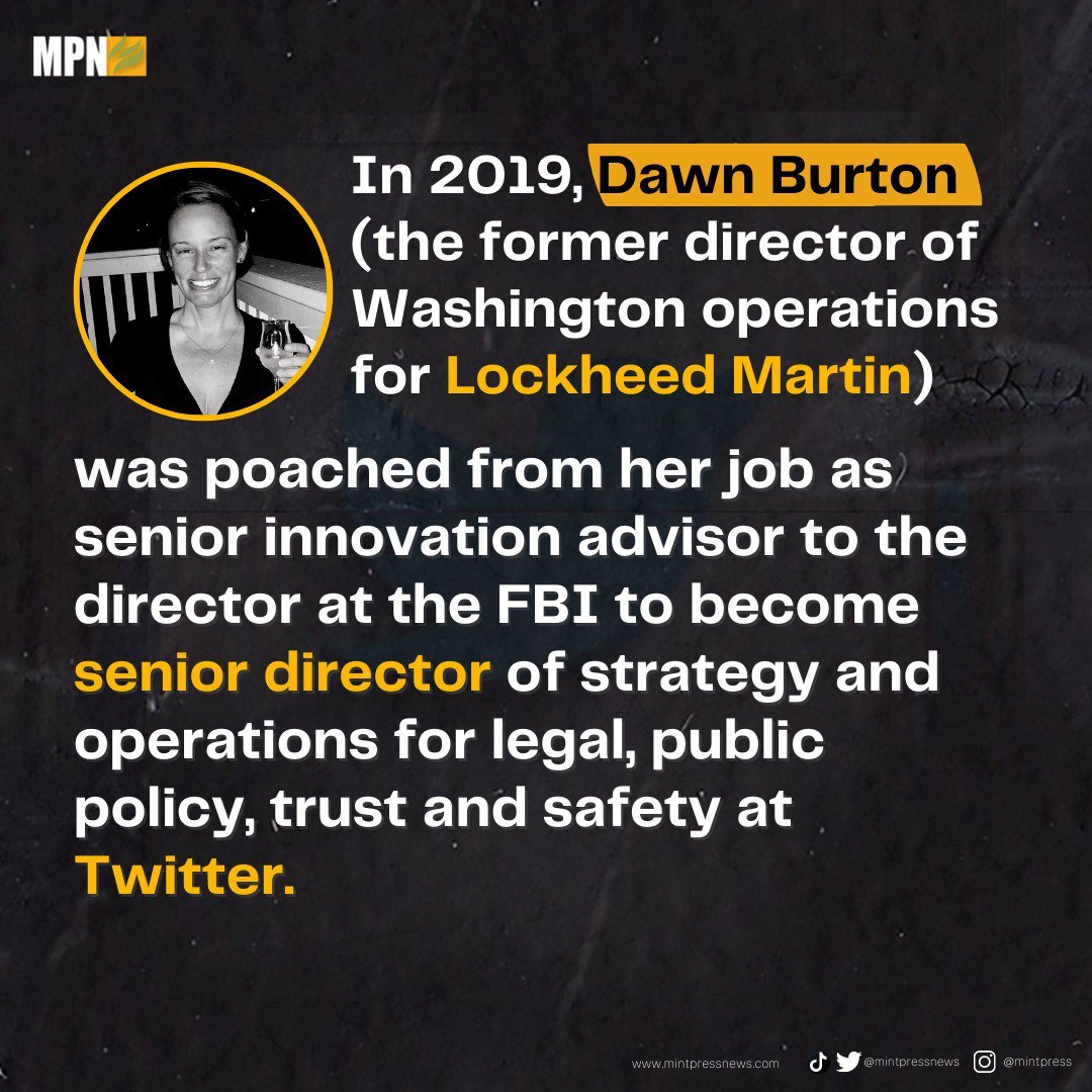 Dawn Burton joined Twitter in 2019 after working at the FBI and Lockheed Martin.