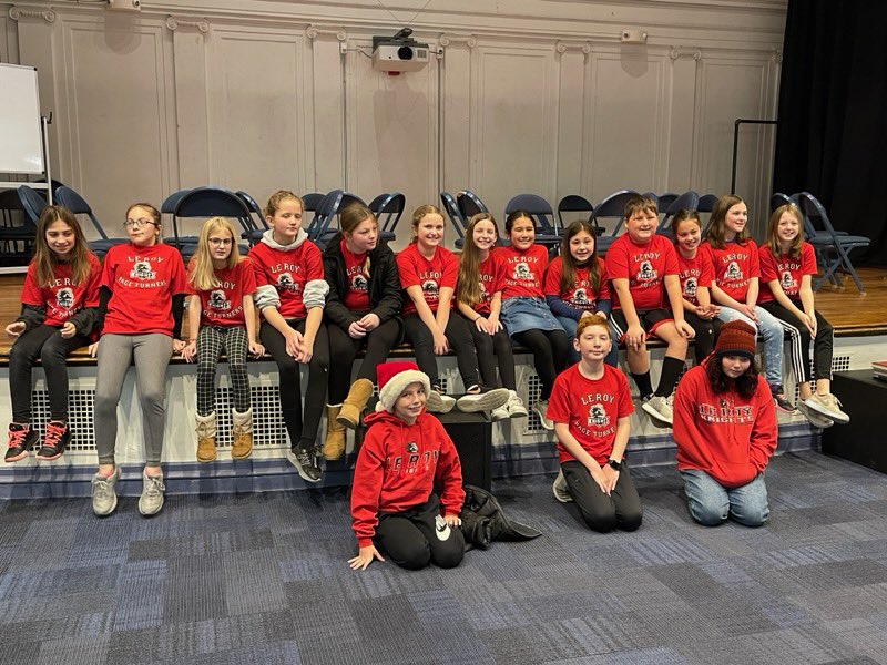 LeRoyWSS's tweet photo. Mrs. Overacker and her Pageturners were in competition yesterday! The team tied for 1st place with Batavia!! We look forward to our Spring matchup! Keep reading Knights 📖📚 https://t.co/x5BiaoSHrx