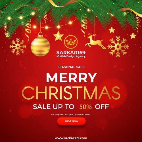 TheSarkar169's tweet photo. Merry Christmas

Sale is on til 31st of December 2022

#Christmas #ChristmasEve #christmasoffer #Website #websites #Webdesign #webdesigner #webdeveloper https://t.co/9sGPr9IBgI