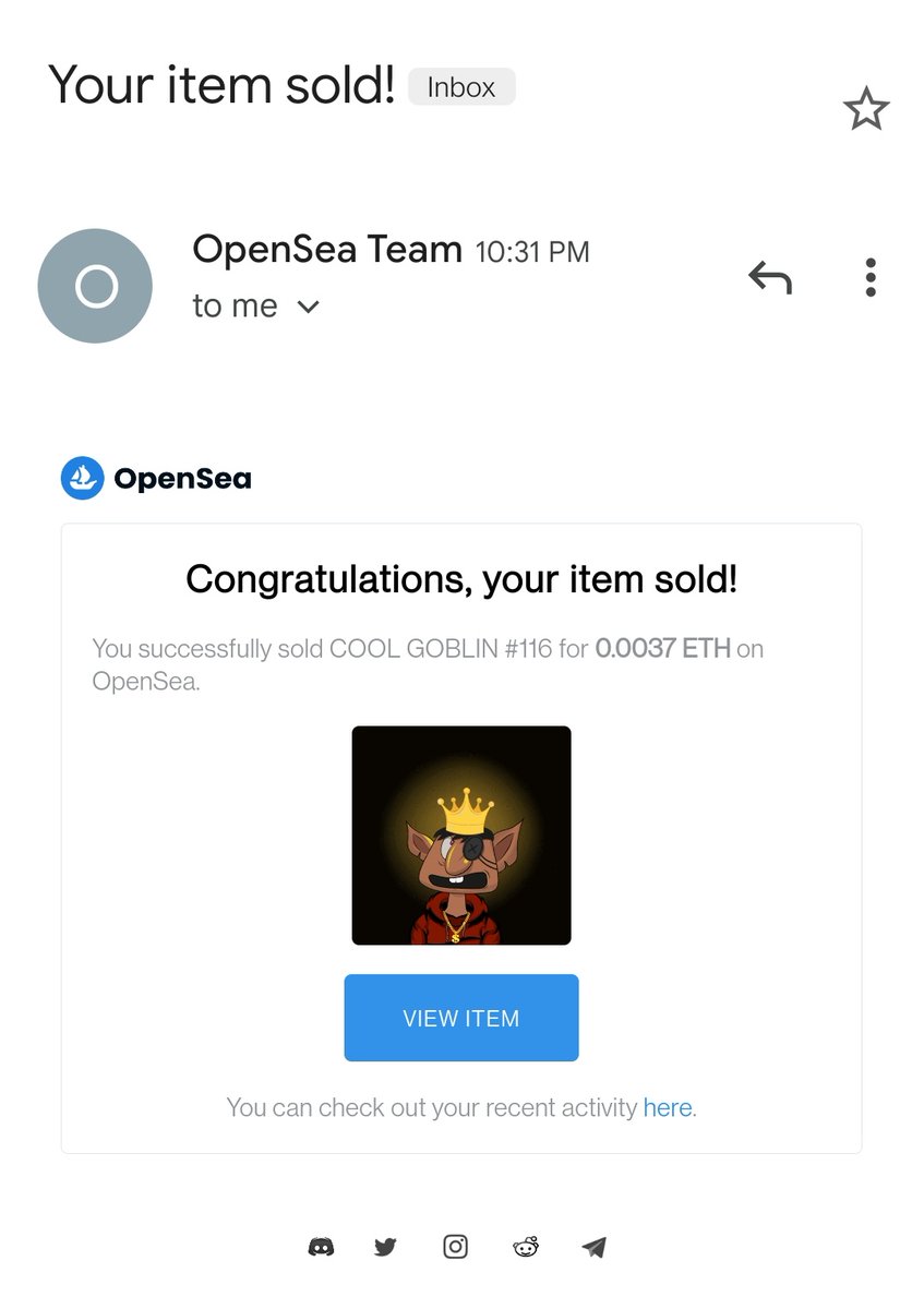 YAYY!!!! 

GN #NFTCommunity 

COOL GOBLIN #116 SOLD to one the most talented person <a href="/PstEth/">stETH on PulseChain</a>  

You have a good taste brother....

AAaaarrrggghhhHHH!!!

Do follow him guys 🔥

#NFT
#NFTshill