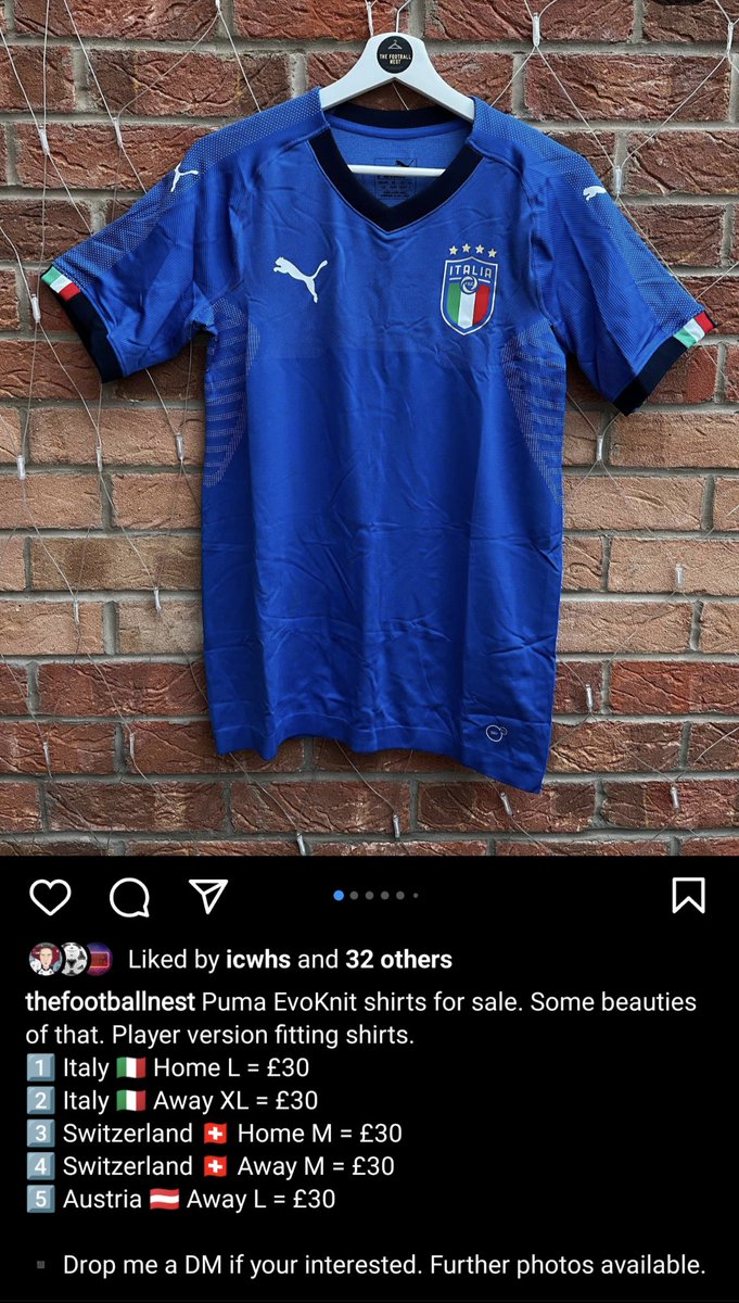 TheFootballNest's tweet photo. Any takers on the italy home &amp; away and the Switzerland away? 

£20 each https://t.co/qcBuD5rFGy