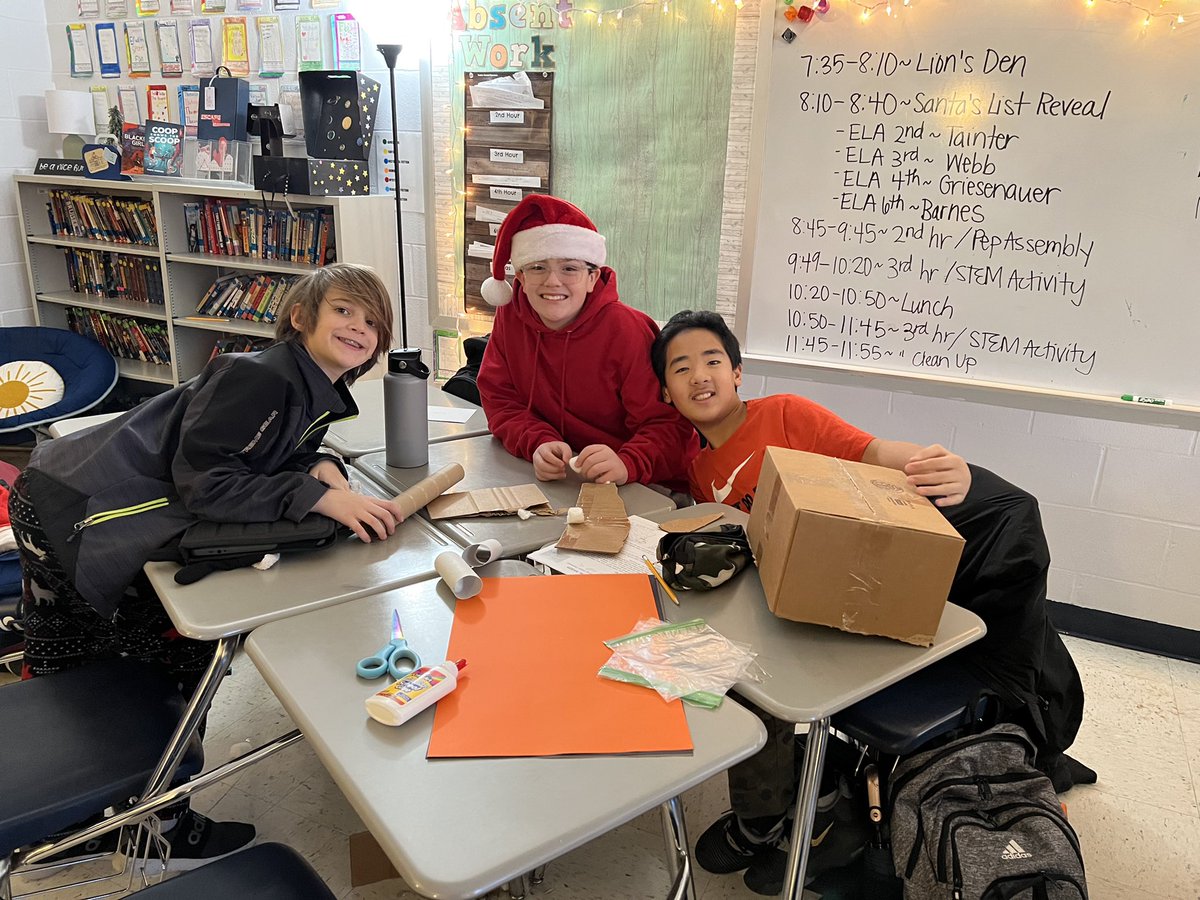 aMAZing snowball races in Tainter’s 3rd hour