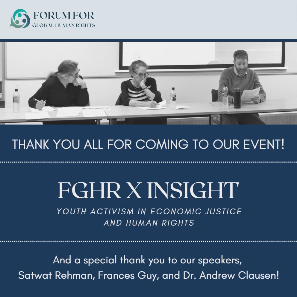 ForumGlobalHR's tweet photo. Thank you all for coming to our panel discussion for Youth Activism in Economic Justice and Human Rights! ๐
๏ฟผ
A big thank you to @OPS, @econedinburgh, Insight, @IntDevAlliance and @ONECampaign for making this panel happen! https://t.co/Q1a6iPJmqF