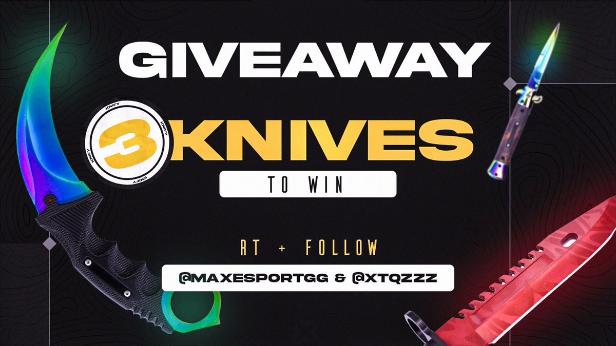XTQZZZ's tweet photo. En partenariat avec @KnifyGG, 3 cuts à gagner !

➡️ Follow @XTQZZZ &amp; @MaxEsportGG 
➡️ RT

🎁 Tirage au sort le 26 Décembre https://t.co/OT5d7TfrxM