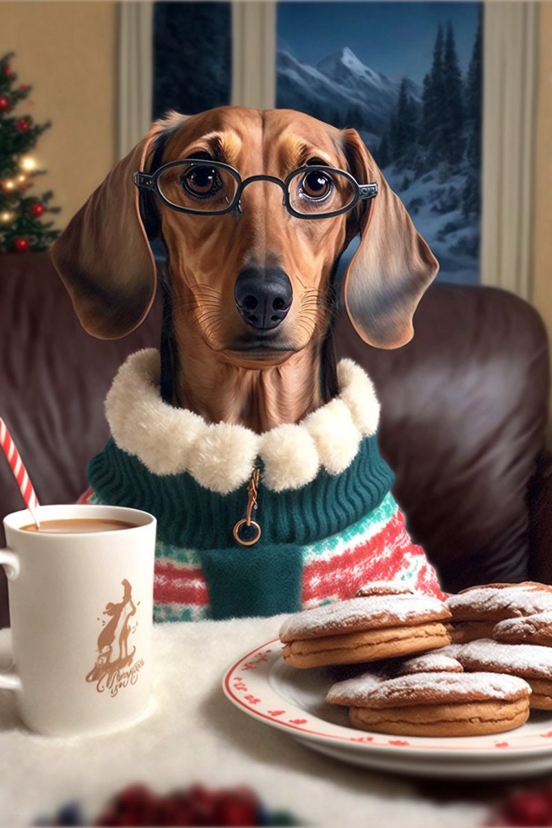 WeMakeDogs's tweet photo. @dog_rates @iamcalledlucas_ @Trupanion Momma across the table
#wemakedogs #AIArtwork https://t.co/Rrx51Znq3H