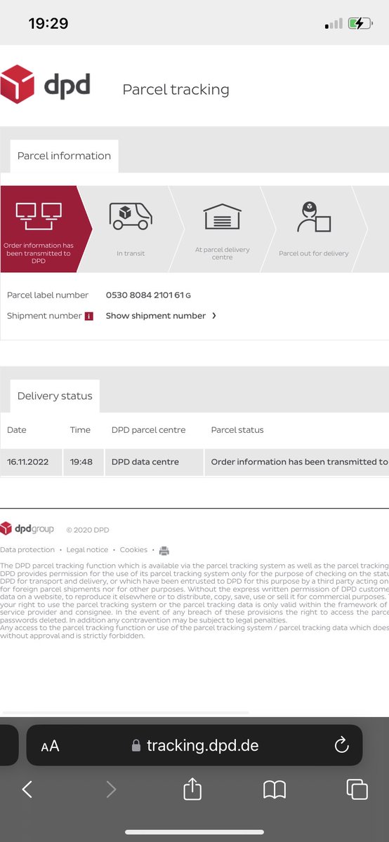 kaylekh's tweet photo. @DPDgroup_news I have a parcel ordered on 15/11 that still hasn’t been delivered and I have zero delivery updates, can’t get through to customer service either! https://t.co/7eMWw9948H