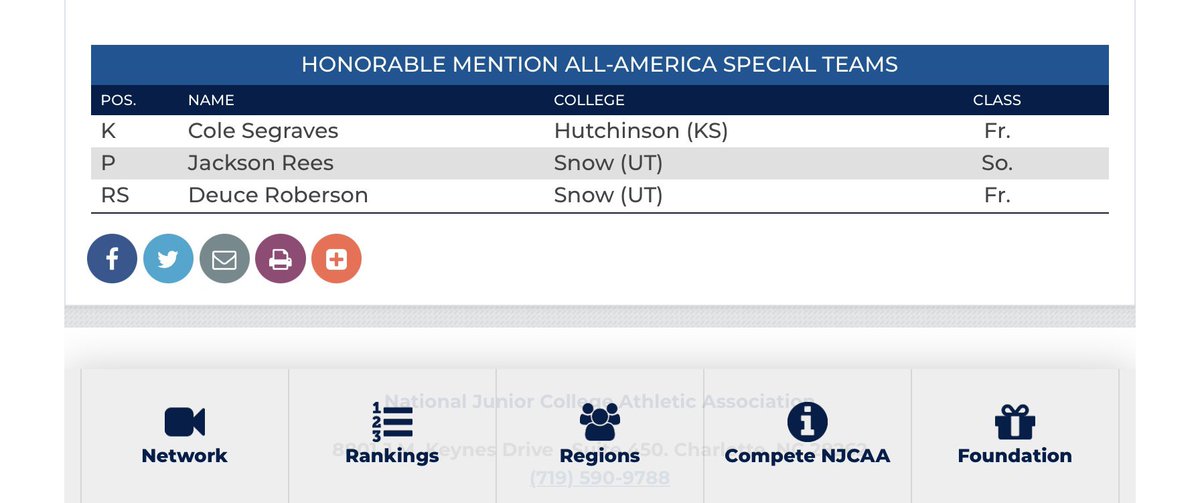 jacksonrees48's tweet photo. Humbled to be recognized by the @NJCAA as an honorable mention All-American. 

Thank you to my teammates, coaches, trainers, doctors, teachers, family, and our Heavenly Father who helped me throughout the season. I’m ready to make an impact at the next level. 

God bless!🙏 https://t.co/2EZV2W1WFQ