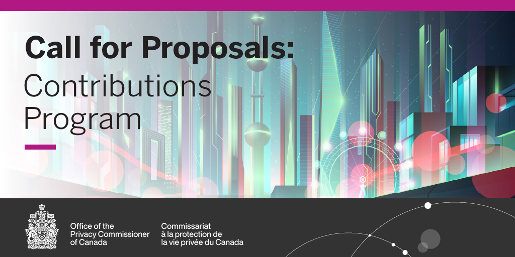 PrivacyPrivee's tweet image. The future is now! Contributions Program launches annual call for proposals for research and awareness projects. priv.gc.ca/en/opc-news/ne… 

#ContributionsProgram