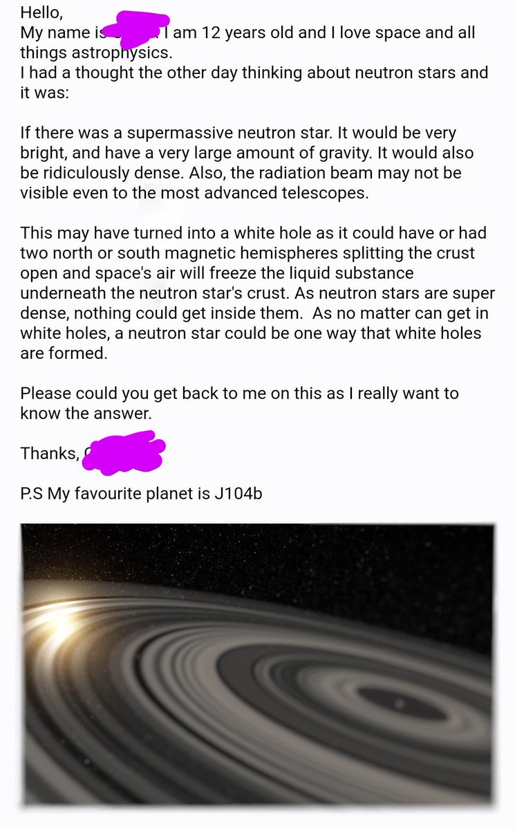 Astrophysics theory by my 12yo space cadet. Can anyone comment? <a href="/AstroSamantha/">Samantha Cristoforetti</a> <a href="/AstroPeggy/">Peggy Whitson</a> <a href="/CenterForAstro/">Center for Astrophysics | Harvard & Smithsonian</a> <a href="/astro_timpeake/">Tim Peake</a> <a href="/OxfordAstro/">Oxford Astrophysics</a> <a href="/LJMU_Astro/">LJMU Astrophysics</a> <a href="/tcdastro/">Trinity Astrophysics</a> <a href="/UoE_Astro/">University of Exeter Astrophysics Group</a> <a href="/UoMPhysics/">UoM Physics & Astronomy</a> @PhysAstroStAnd