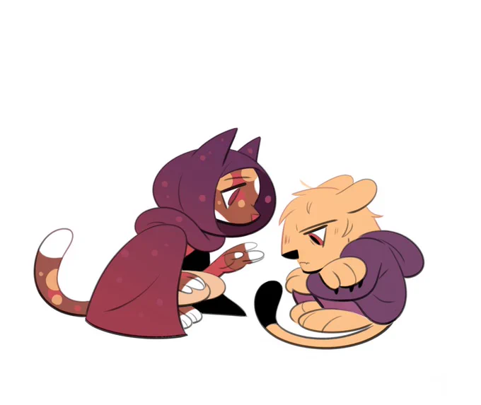 Big cat and little lion 