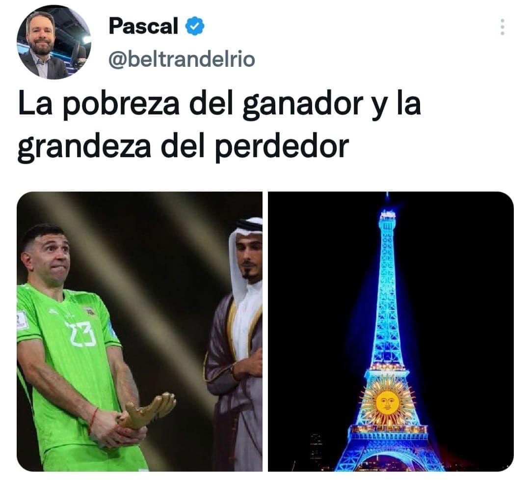 futcreativo's tweet photo. “Cuida a quien pisas al subir porque te lo vas a topar al bajar “

#Messi #ArgentinaCampeonDelMundo #Francia #Qatar2022 #MundialQatar22 #Maradona https://t.co/4Bk8St2jCl