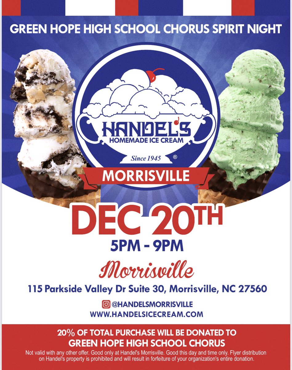 greenhopechorus's tweet photo. See you tonight for the concert and @handelsicecream for a celebration afterwards! Show this flyer to help raise funds for the chorus program! https://t.co/MHMS2xKa75