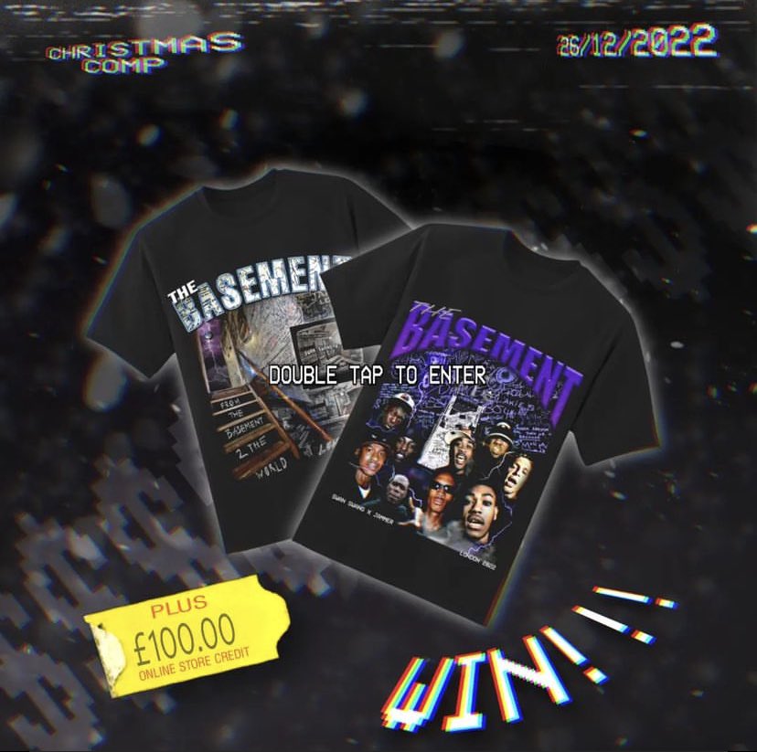 SwanSwang's tweet photo. CHRISTMAS INSTA COMP🎄💰🎿
After the success of 'The Grime Stories' exhibition @museumoflondon We're giving you the chance to WIN both monumental tees and £1️⃣0️⃣0️⃣ online voucher🏷
💰SIMPLY LIKE POST
💰MAKE SURE YOURE FOLLOWING @jammerbbk @swanswang 
💰SHARE TO STORIES https://t.co/kR3yJrJn0y