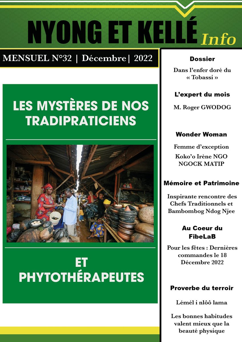 RadioCultureFm's tweet photo. Votre magazine Nyong et Kellé Info du mois de Décembre 2022 est déjà disponible... Merci de réclamer votre copie.
Agréable lecture !
#Cameroun #Cameroon #NyongEtKellé #Eséka #BotMakak #Makak #Dibang #Nguibassal #Messondo #Biyouha #Bondjock #Matomb #NgogMapubi
#NgogMapubi https://t.co/qcUHNqBlRf