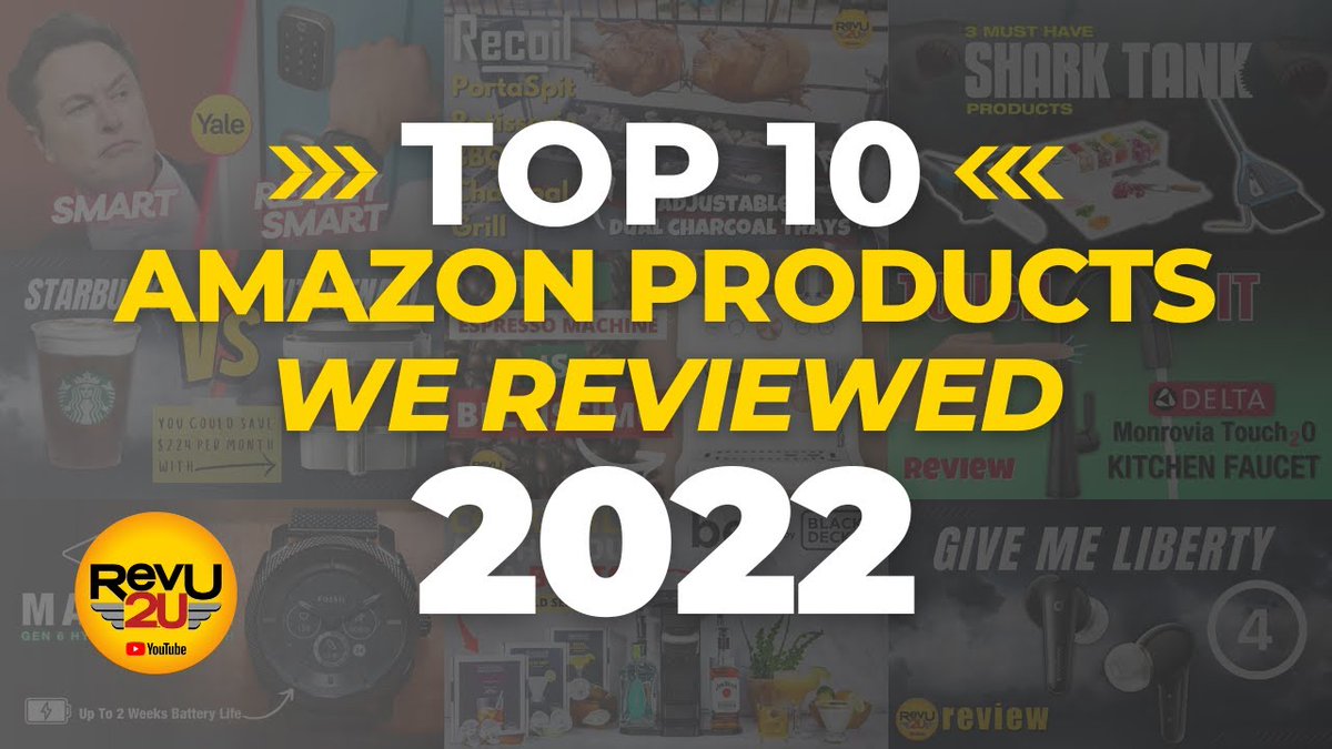 Revu2U's tweet photo. Top 10 Amazon Products We've Reviewed in 2022

Watch Now: https://t.co/0jNDc4GHVi

#Top10 #bestproducts2022 #bestof2022 #revu2u https://t.co/lb87A54cxi