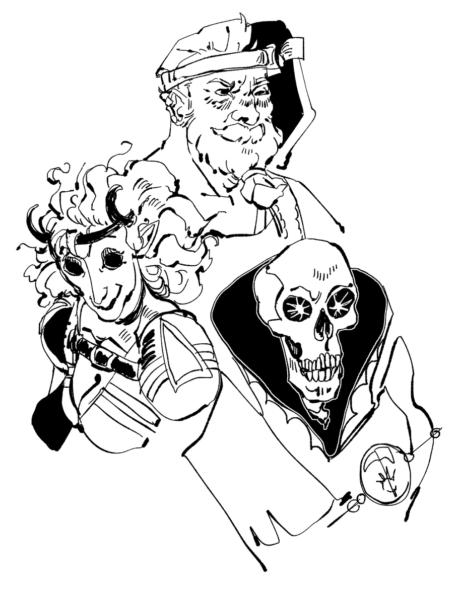 her delusion self + her fellows 