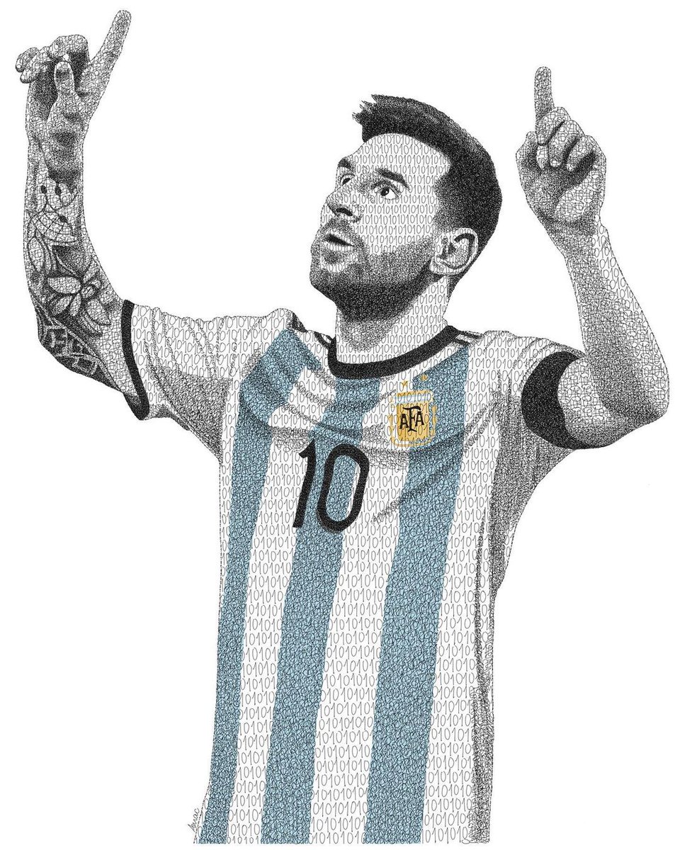 FOXSportsArg's tweet photo. Brillante dibulo de Leo Messi utilizando sólo números 10 😍

✍️ IG: @studioamac

#FoxSportsArgentina #Qatar2022 #Argentina #FIFAWorldCup #Messi https://t.co/d6kBYyKIER