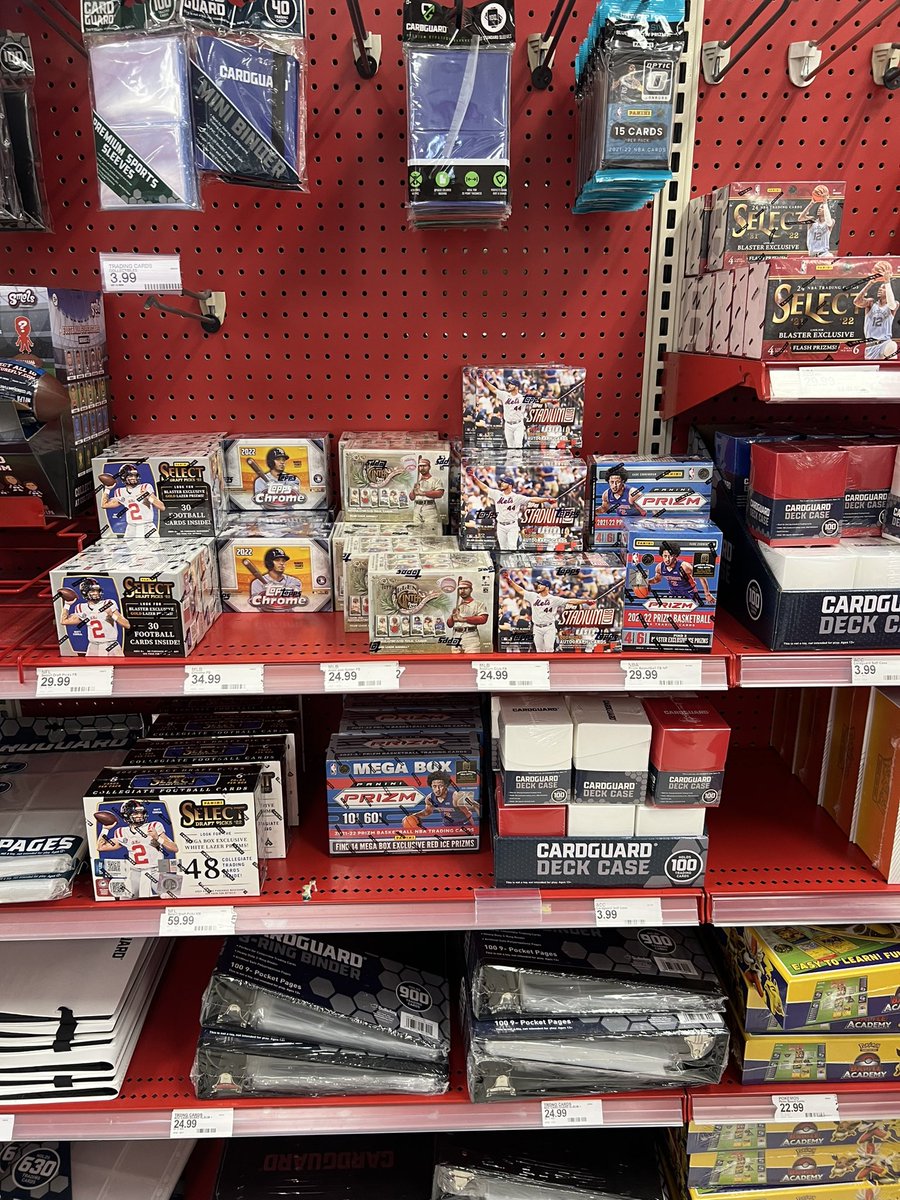 CardboardGuy1's tweet photo. Been out of the game for a while, but just found this massive nba stock at target!! Anyone know if these still have value above retail?😂 $0 @HobbyConnector https://t.co/7gCB4ntg5U