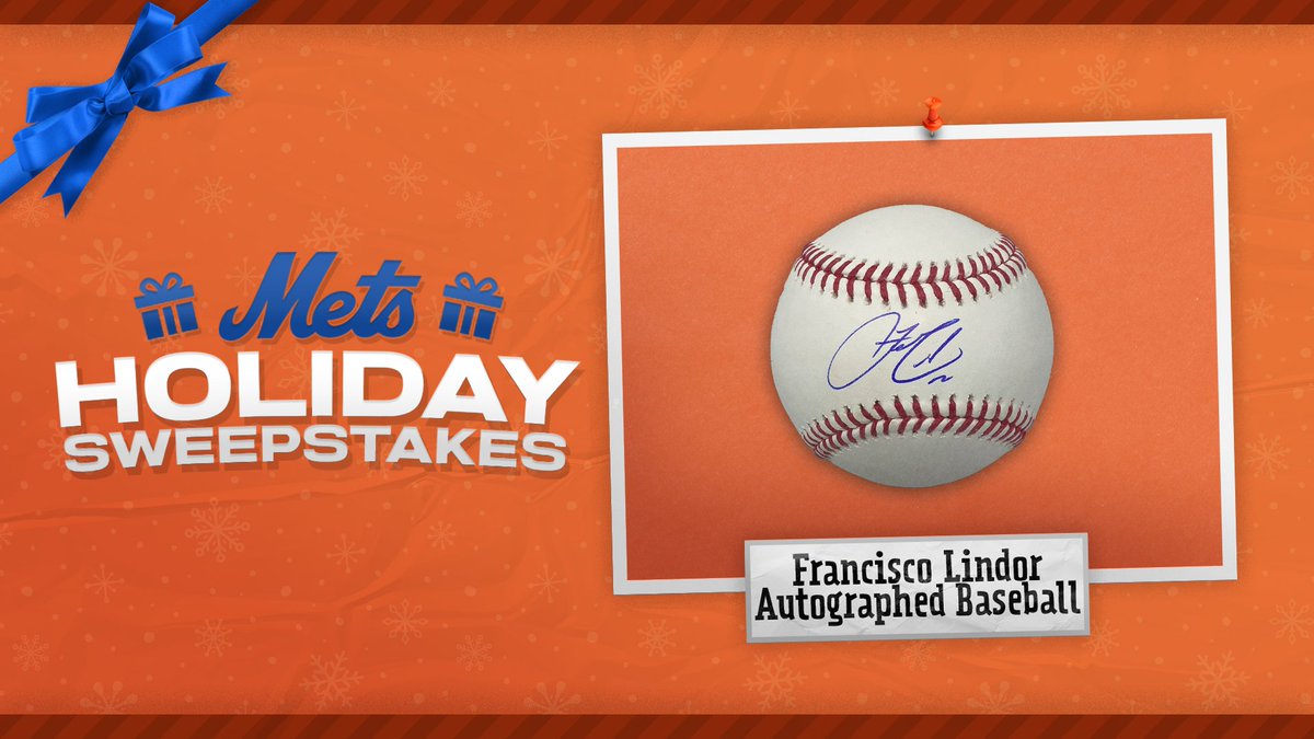 ✍️⚾️ RT for a chance to win ✍️⚾️ Retweet this for a chance to win an autographed @Lindor12BC baseball. #MetsHolidaySweepstakes NPN. Ends 12/25. Rules: atmlb.com/3BEM0nS