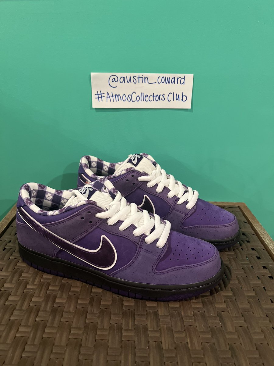 austin_coward's tweet photo. @atmos_usa Left column!

Any Lobster (2018 Purple Lobster)
Your SOTY (2022 Air Max 1 Kasina Won-Ang Orange) 
Any Dunk High SB (2016 Homegrown)
Any CNCPTS Collab (2015 ASICS x CNCPTS Gel-Lyte V 8-Ball)

Size 10 #atmosdc #atmoscollectorsclub https://t.co/YJirq2Sm2H