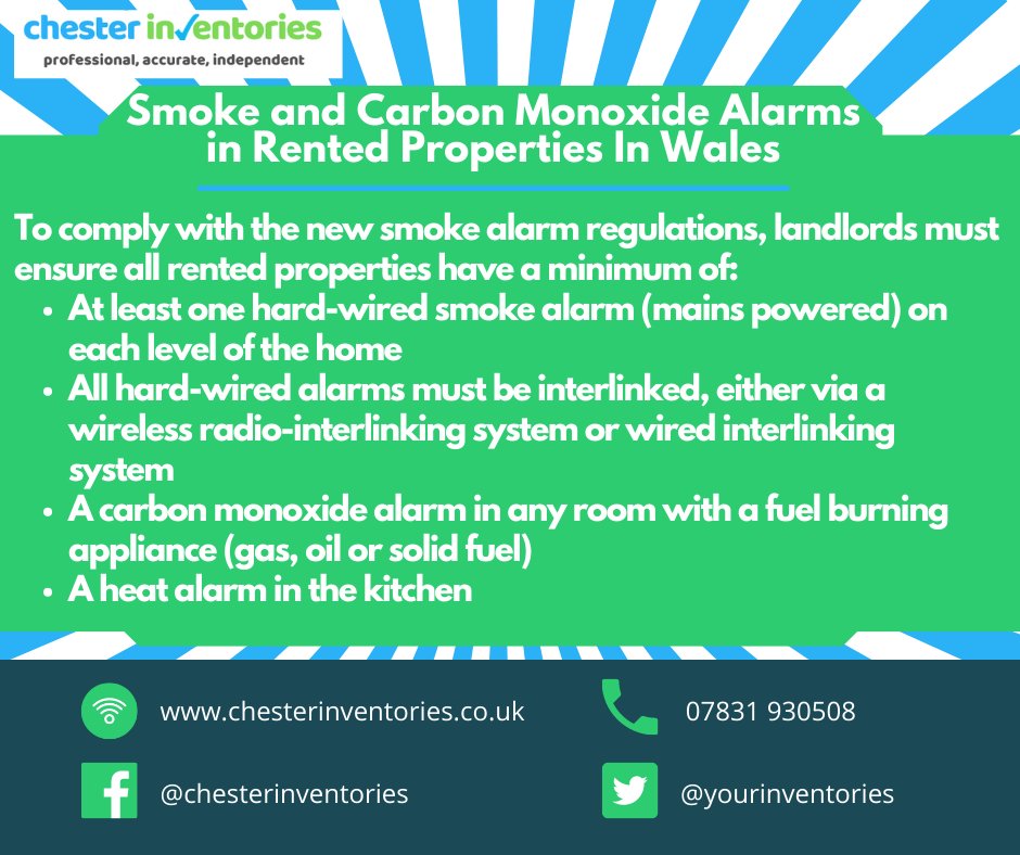 yourinventories's tweet photo. Hey Welsh landlords and letting agents are you up to date with your smoke and carbon monoxide alarms with the new Renting Homes (Fitness for Human Habitation) Regulations 2022
#inventory #wales #lettingagents #chester https://t.co/83a9cJXCbl
