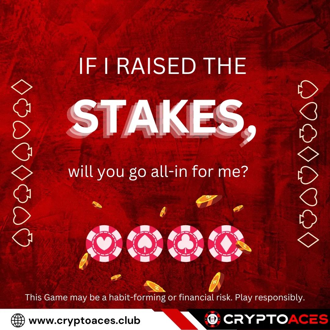 cryptoAcesClub's tweet photo. Will you? 😆
.
.
.
.
#stakes #Poker #allin #pokeronline #pokerpro #pokerplayer #blockchaincommunity #blockchain #cryptolife #cryptoaces https://t.co/oKi9pyjW1L