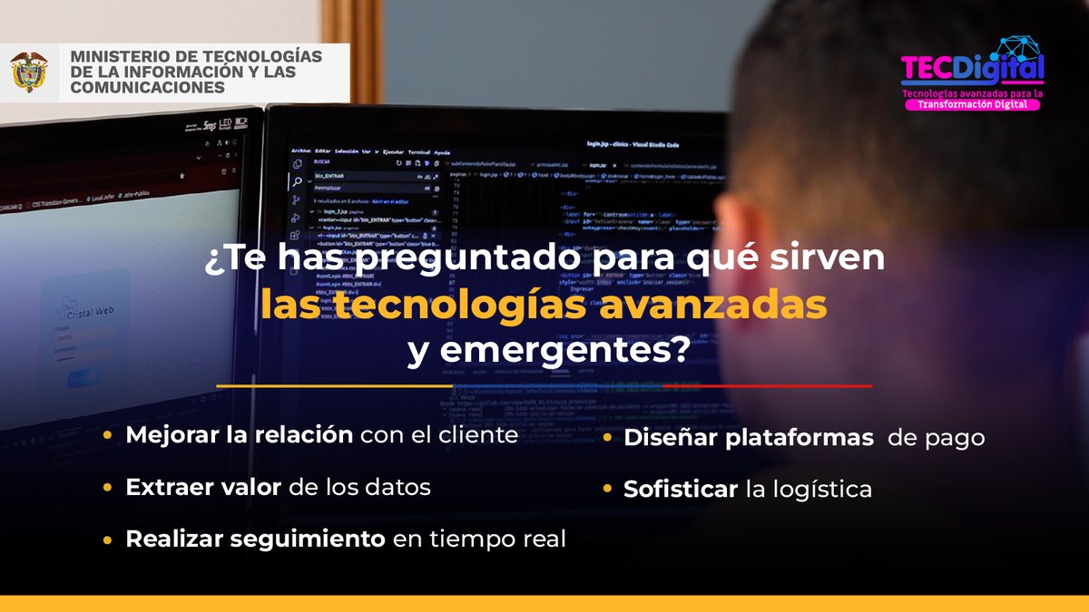 🇨🇴#GobiernoDeLaGente | Las 45 mipyme que avanzaron a la tercera fase de <a href="/TecDigitalcol/">TecDigital</a> participaron en 238 sesiones con expertos para identificar qué #TecnologíasAvanzadas eran las más apropiadas para implementar en sus procesos productivos.📲 bit.ly/3uUKtGD