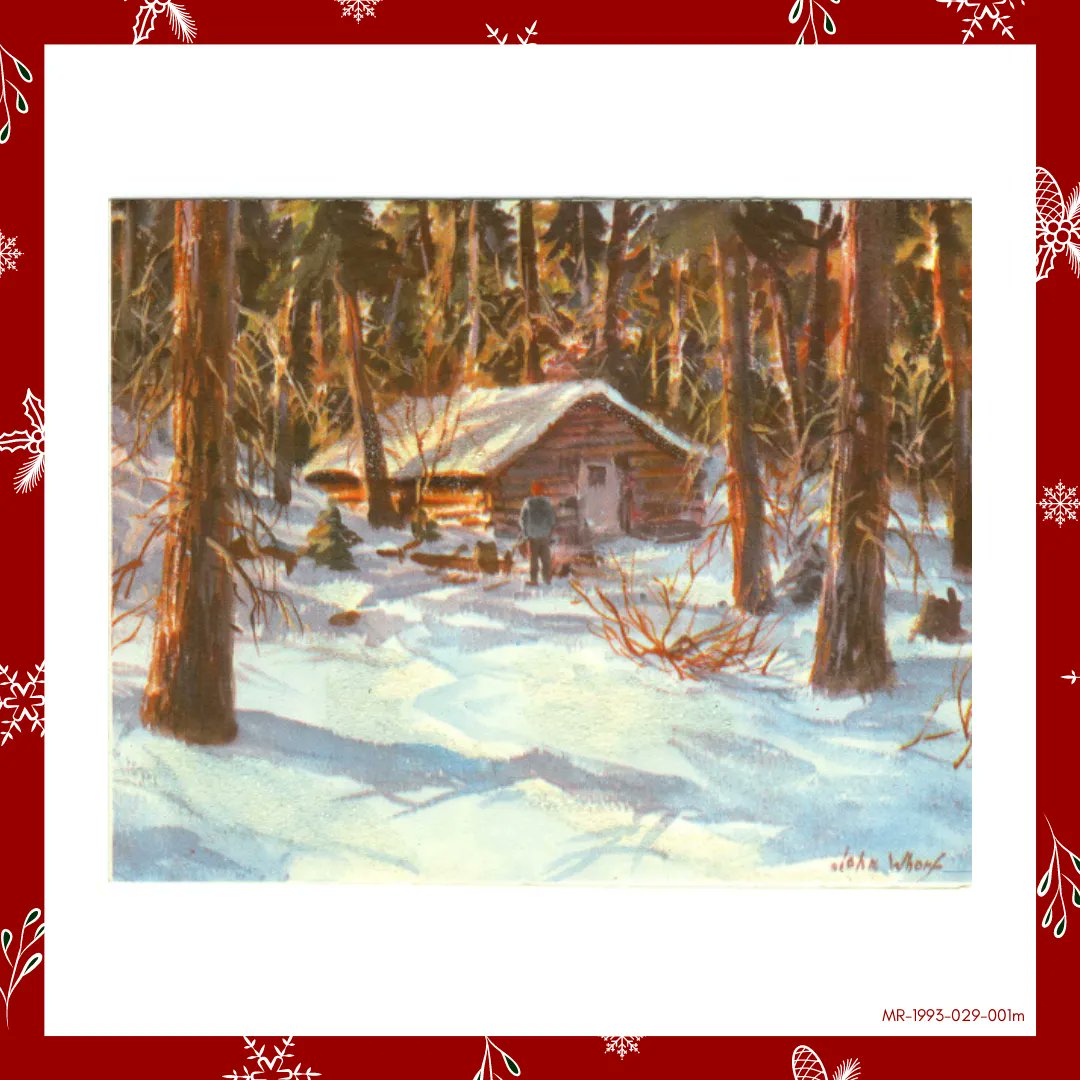 On Day 20 of our Holiday Card Advent Calendar we have this quaint cabin scene!
