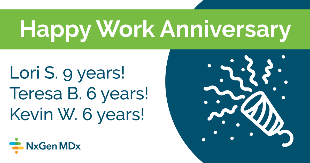 NxGenMDx's tweet photo. Happy anniversary to our December hires! Thank you for all the work you do! https://t.co/rAjQJ3NA1b