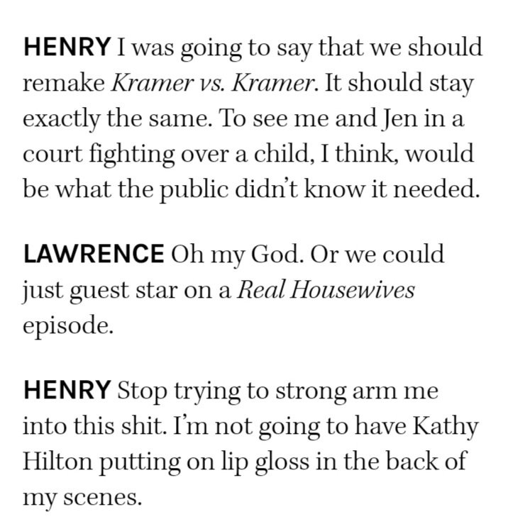 FilmUpdates's tweet image. Brian Tyree Henry wants to star in a 'Kramer vs Kramer' remake with Jennifer Lawrence.

Lawrence, however, wants her and Henry to guest star on a Real Housewives episode together.