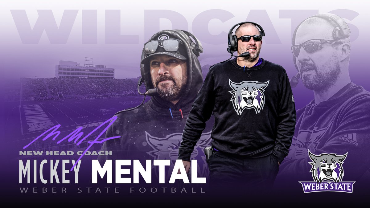 Excited to announce Mickey Mental as the new head coach of Weber State football!

📰 - bit.ly/3v867ao

#WeAreWeber <a href="/mmental7/">Mickey Mental</a>