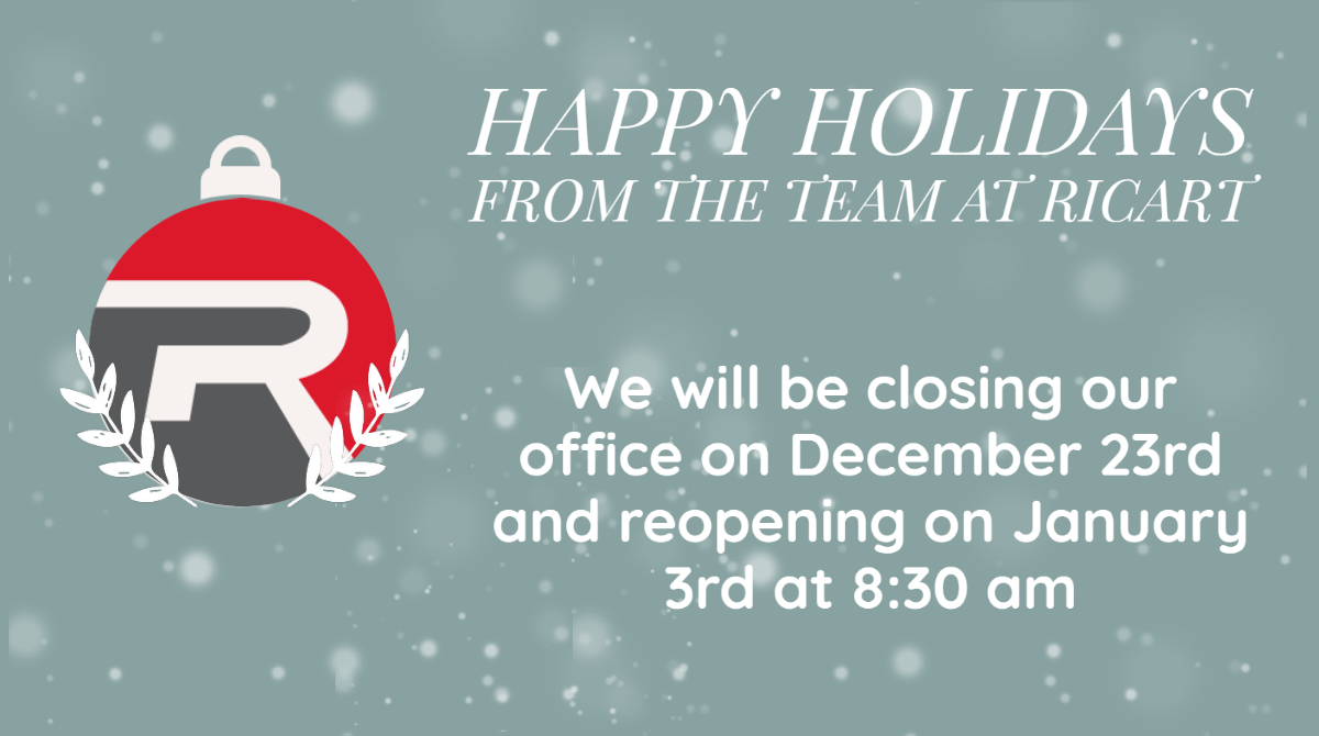 The staff at Ricart Branded Apparel &amp; Promo would like to wish you and your family a Merry Christmas and a Happy New Year!