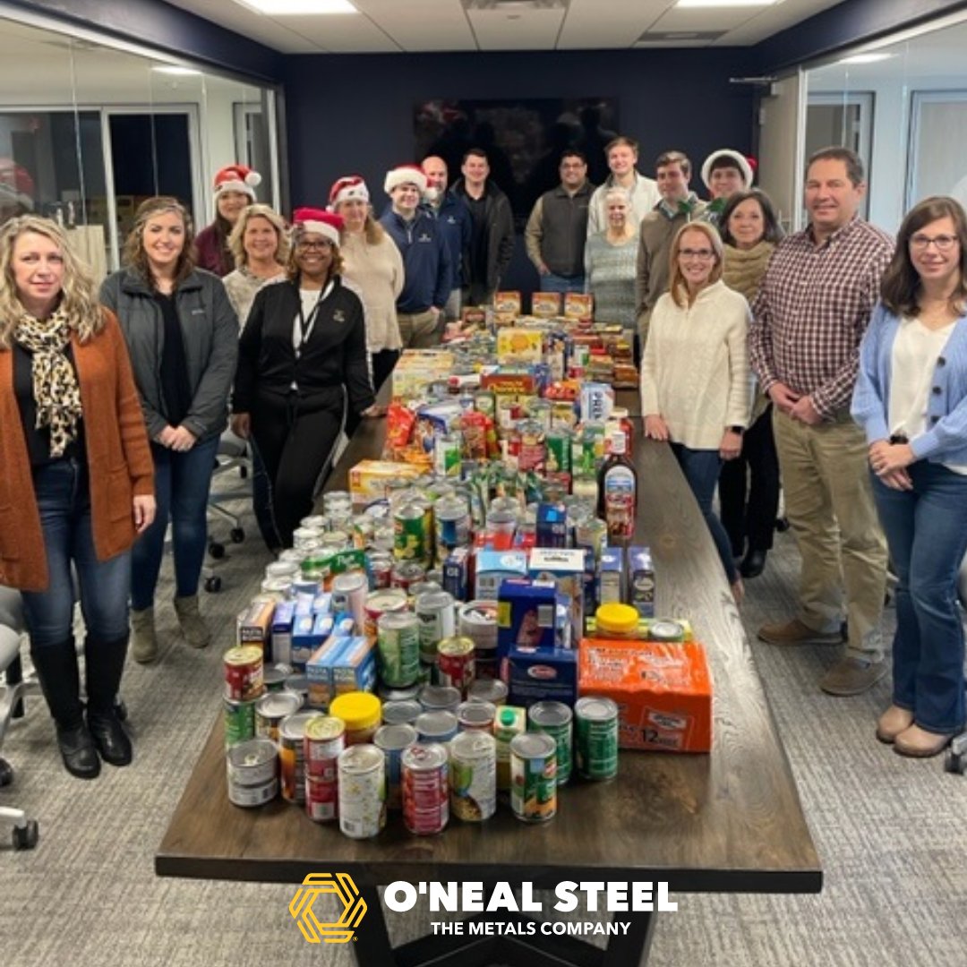 onealsteel's tweet photo. The Birmingham Supply Chain Department held a food drive and donated 544 items to the food pantry at Church of the Highlands, Messer Airport location. This was a phenomenal team effort to help provide food to those in need in our community.
#weareonealsteel #wearestewardship https://t.co/0VUrBcow8A