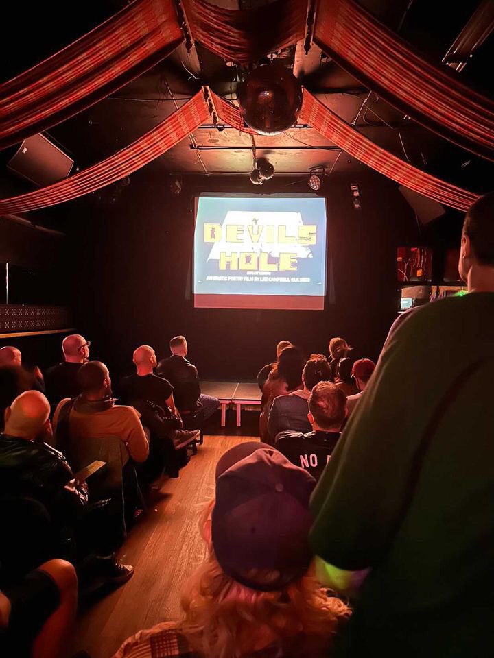 leejjcampbell's tweet photo. Sadly I was unable to attend last night but great to see these images of my film ‘Devil’s Hole’ get its world premiere in Los Angeles last night

#queerfilm #queerfilmfestival #nsfwfest #akbarsilverlake #queerla #queerlosangeles #lgbtfilm #lgbtqfilm #queeraf
#poetryfilm https://t.co/EMLjQSRQ62