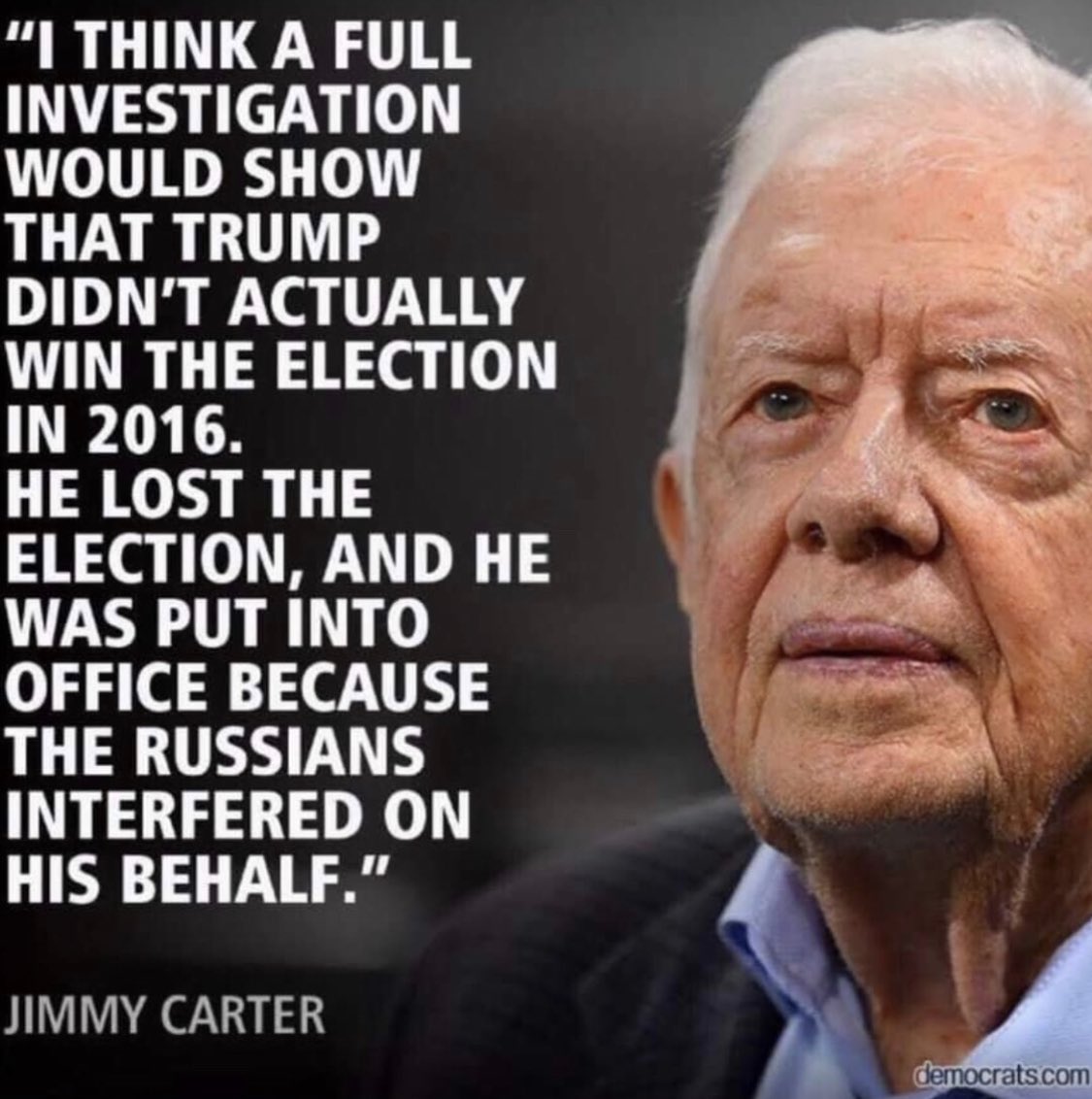 1PowerofLight's tweet photo. @ebenet America owes Hillary an apology. Jimmy Carter was right. https://t.co/UUK6bRAh1B