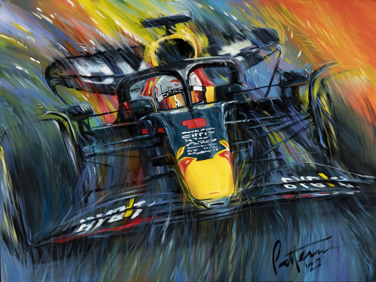 Max Verstappen World Champion youtu.be/1roFqd-ua2U via <a href="/YouTube/">YouTube</a> 
Unbelievably this painting was lost by UPS from mid-May until mid-Decemember, 7 months. But hey, better late than never!